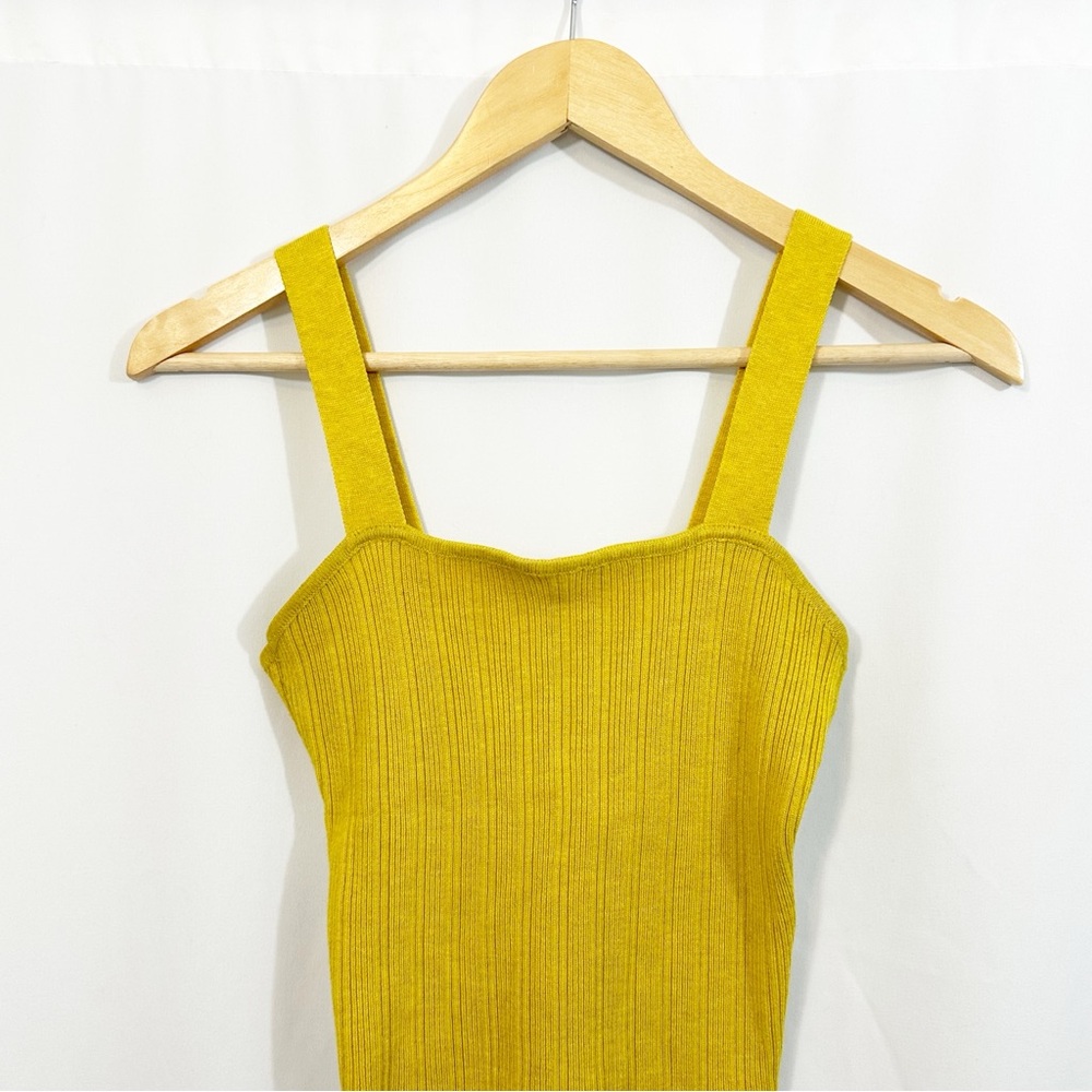 Weekend Los Angeles Glazed Yellow Knit Tank Top - Picture 2 of 9